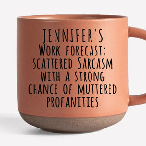 Scattered Sarcasm, Endless Entertainment - Coworker Personalized Custom Printed Pottery Mug - Gift For Coworkers, Work Friends, Colleagues