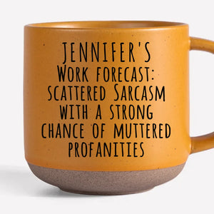 Scattered Sarcasm, Endless Entertainment - Coworker Personalized Custom Printed Pottery Mug - Gift For Coworkers, Work Friends, Colleagues