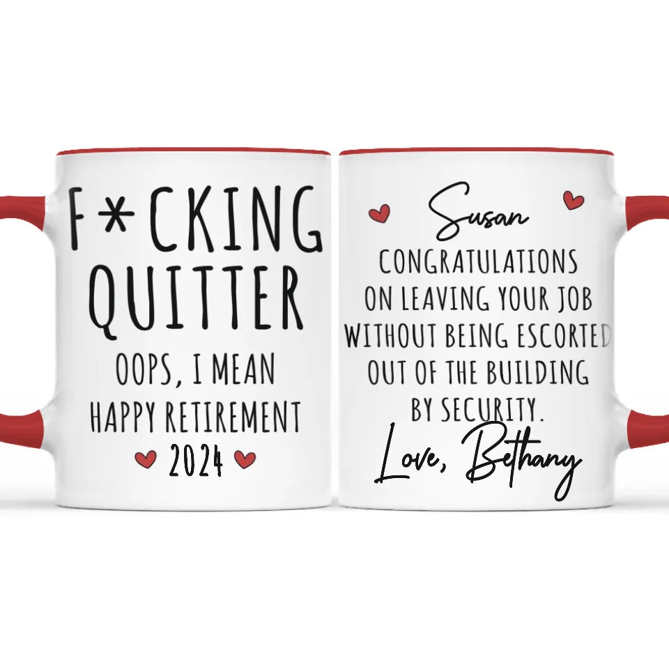 I'm Not Retired, I'm A Professional Relaxer -  Coworker Personalized Custom Accent Mug - Christmas Gift, Appreciation, Retirement Gift For Coworkers, Work Friends, Colleagues