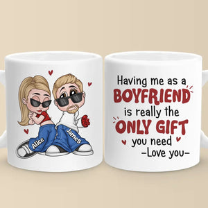 Your Good Fortune Is Being With Me - Couple Personalized Custom Mug - Christmas Gift For Husband Wife, Anniversary