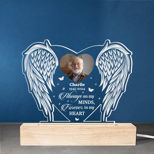 Custom Photo Resting Where No Shadows Fall - Memorial Personalized Custom Shaped 3D LED Light - Sympathy Gift, Christmas Gift For Family Members