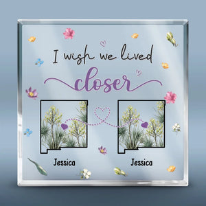 Distance Can’t Break A Bond This Strong - Bestie Personalized Custom Square Shaped Acrylic Plaque - Gift For Best Friends, BFF, Sisters