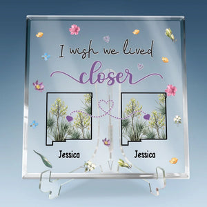 Distance Can’t Break A Bond This Strong - Bestie Personalized Custom Square Shaped Acrylic Plaque - Gift For Best Friends, BFF, Sisters