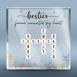 Family First, Always - Family Personalized Custom Square Shaped Acrylic Plaque - Christmas Gift For Family Members, Siblings, Brothers, Sisters