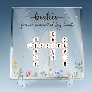 Family First, Always - Family Personalized Custom Square Shaped Acrylic Plaque - Christmas Gift For Family Members, Siblings, Brothers, Sisters