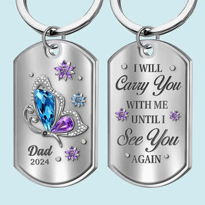 Until I See You Again - Memorial Personalized Custom Keychain - Sympathy Gift, Christmas Gift For Family Members