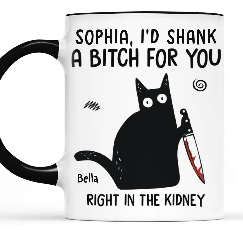 Grab A Cup, Share A Giggle - Friend Personalized Custom Accent Mug - Christmas Gift For Best Friends, Sisters, Family Members, Coworkers