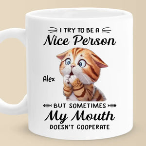 Life Tip, When In Doubt, Blame The Cat - Friend Personalized Custom Mug - Christmas Gift, Birthday Gift For Best Friends, Family Members, Coworkers, Yourself