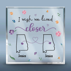 Cheers To Friendship - Bestie Personalized Custom Square Shaped Acrylic Plaque - Gift For Best Friends, BFF, Sisters