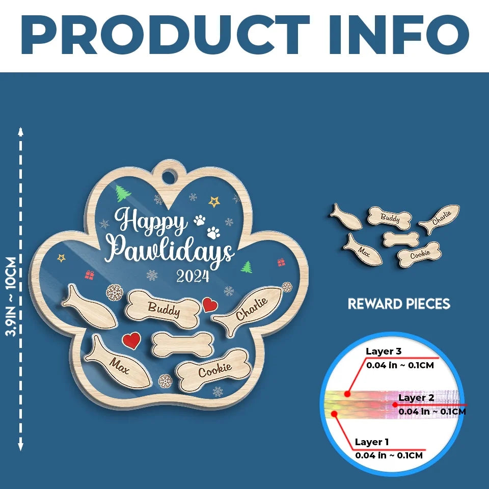 Best Friend For Life - Dog & Cat Personalized Custom 3 Layers Shaker Ornament - Christmas Gift For Pet Owners, Pet Lovers