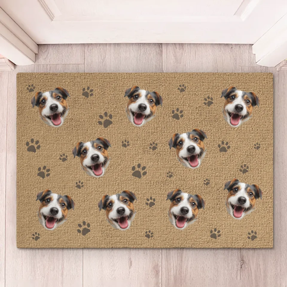 Custom Photo Little Paws, Big Dreams - Dog & Cat Personalized Custom Home Decor Decorative Mat - House Warming Gift For Pet Owners, Pet Lovers