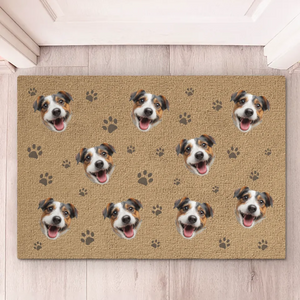 Custom Photo Little Paws, Big Dreams - Dog & Cat Personalized Custom Home Decor Decorative Mat - House Warming Gift For Pet Owners, Pet Lovers