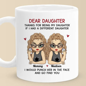 A Daughter Is A Reflection Of Her Mother’s Love - Family Personalized Custom Mug - Gift For Mom, Daughter