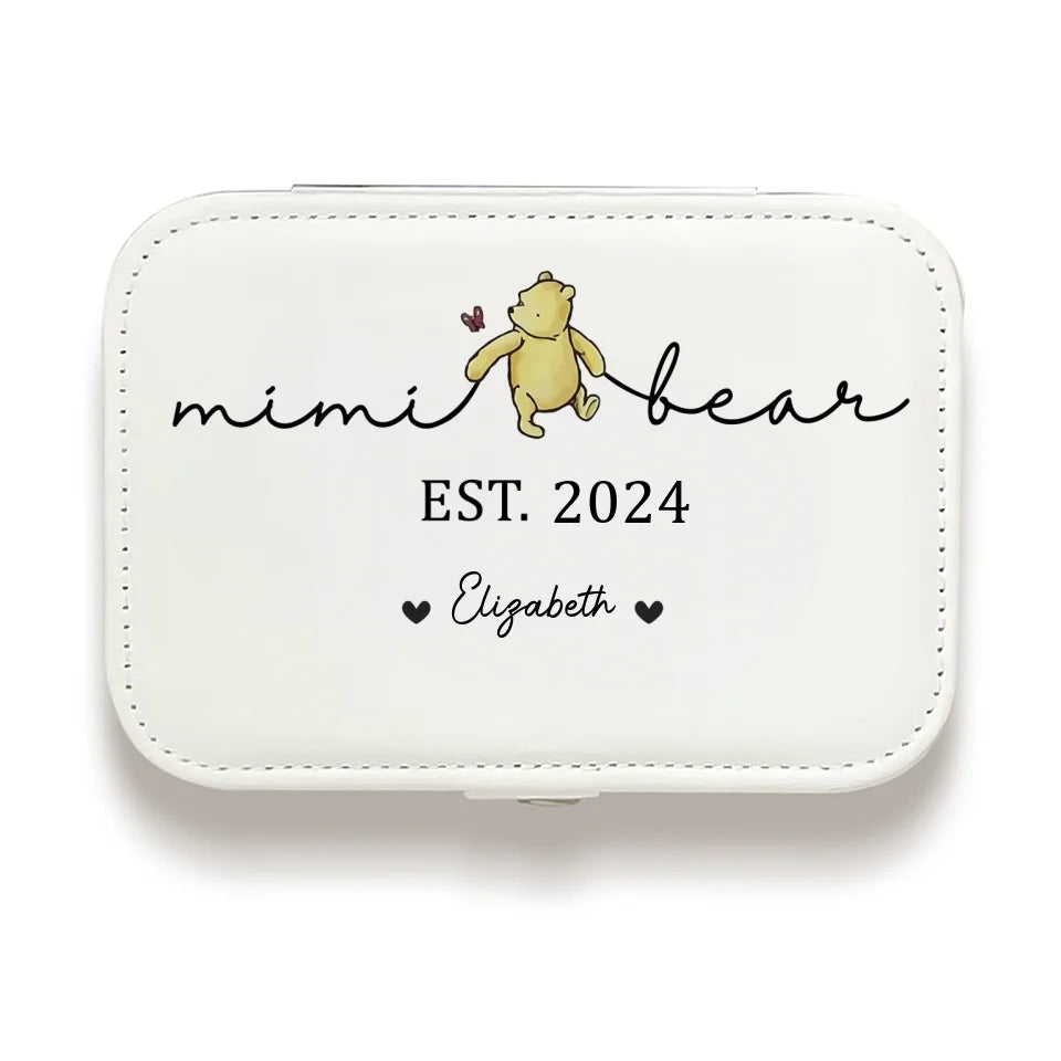 Mama Bear - Family Personalized Custom Jewelry Case - Gift For Mom, Grandma