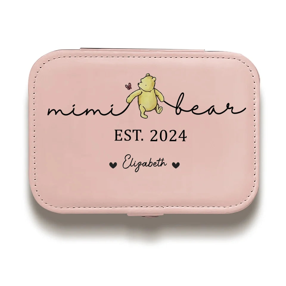 Mama Bear - Family Personalized Custom Jewelry Case - Gift For Mom, Grandma