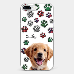 Custom Photo My Best Friend Has Four Paws - Dog & Cat Personalized Custom 3D Inflated Effect Printed Clear Phone Case - Gift For Pet Owners, Pet Lovers