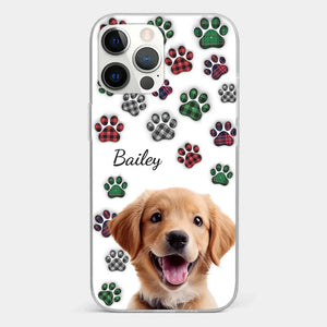 Custom Photo My Best Friend Has Four Paws - Dog & Cat Personalized Custom 3D Inflated Effect Printed Clear Phone Case - Gift For Pet Owners, Pet Lovers