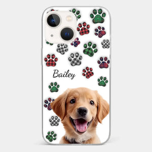 Custom Photo My Best Friend Has Four Paws - Dog & Cat Personalized Custom 3D Inflated Effect Printed Clear Phone Case - Gift For Pet Owners, Pet Lovers