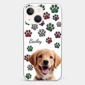 Custom Photo My Best Friend Has Four Paws - Dog & Cat Personalized Custom 3D Inflated Effect Printed Clear Phone Case - Gift For Pet Owners, Pet Lovers