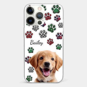 Custom Photo My Best Friend Has Four Paws - Dog & Cat Personalized Custom 3D Inflated Effect Printed Clear Phone Case - Gift For Pet Owners, Pet Lovers