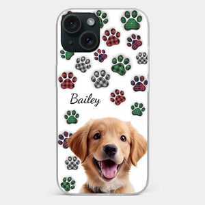 Custom Photo My Best Friend Has Four Paws - Dog & Cat Personalized Custom 3D Inflated Effect Printed Clear Phone Case - Gift For Pet Owners, Pet Lovers