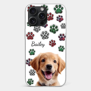 Custom Photo My Best Friend Has Four Paws - Dog & Cat Personalized Custom 3D Inflated Effect Printed Clear Phone Case - Gift For Pet Owners, Pet Lovers