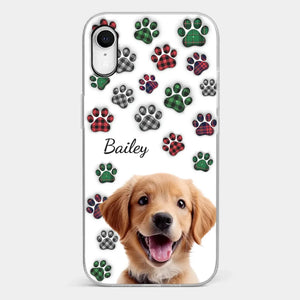 Custom Photo My Best Friend Has Four Paws - Dog & Cat Personalized Custom 3D Inflated Effect Printed Clear Phone Case - Gift For Pet Owners, Pet Lovers