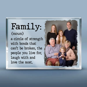 Custom Photo A Circle Of Strength With Bonds That Can't Be Broken  - Family Personalized Custom Rectangle Shaped Acrylic Plaque - Gift For Family Members