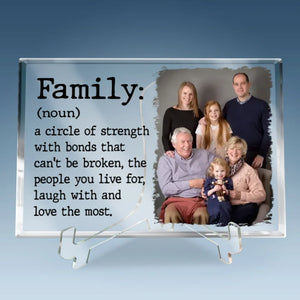 Custom Photo A Circle Of Strength With Bonds That Can't Be Broken  - Family Personalized Custom Rectangle Shaped Acrylic Plaque - Gift For Family Members