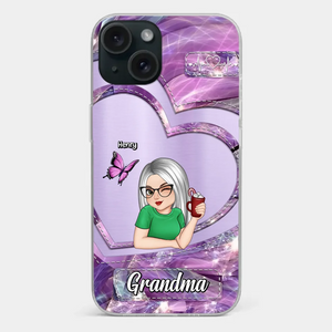 There's No Place Like Home Except Grandma's - Family Personalized Custom Clear Phone Case - Gift For Grandma