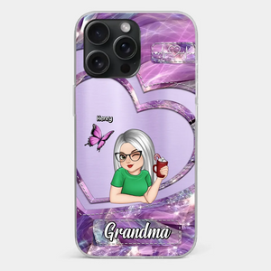 There's No Place Like Home Except Grandma's - Family Personalized Custom Clear Phone Case - Gift For Grandma