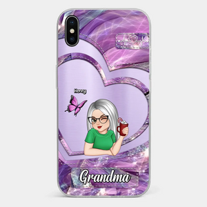 There's No Place Like Home Except Grandma's - Family Personalized Custom Clear Phone Case - Gift For Grandma