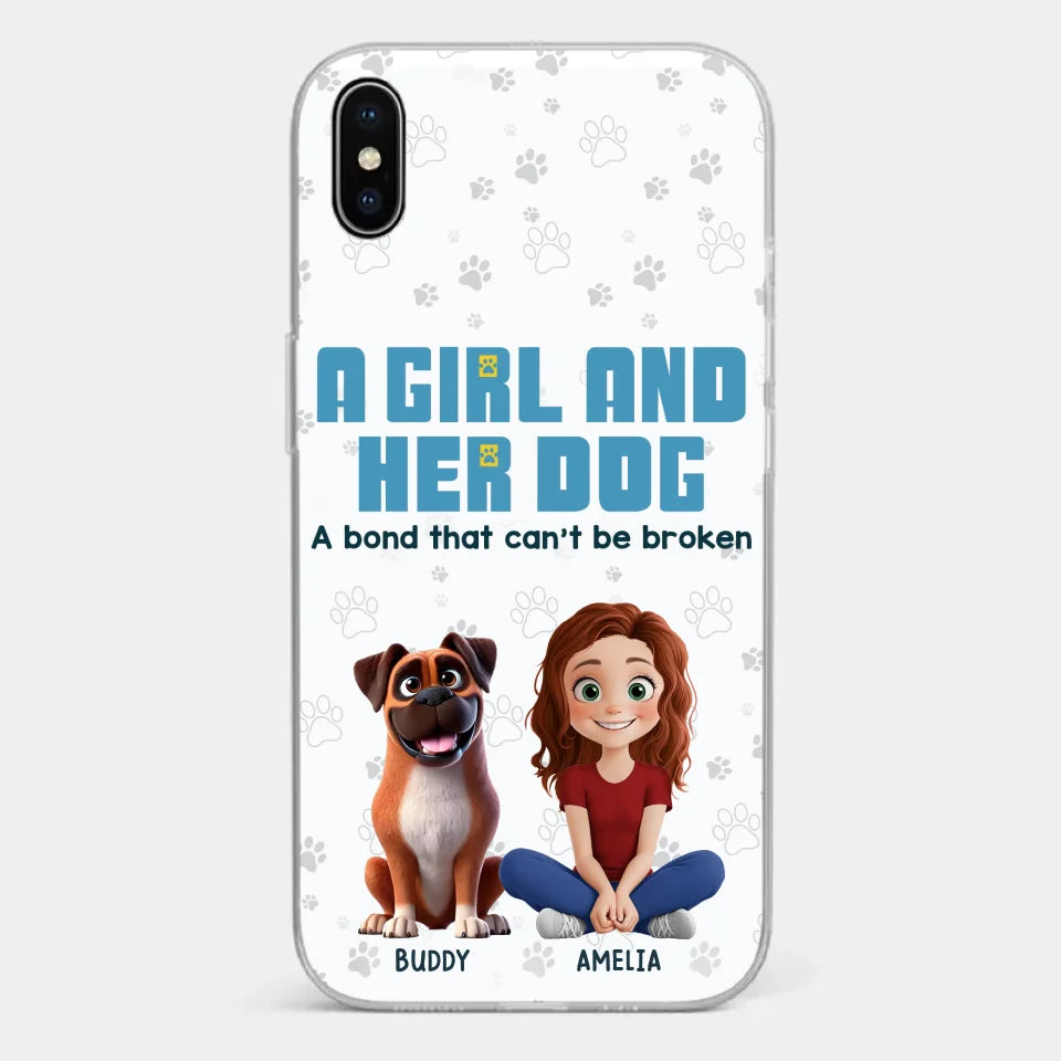 A Girl And Her Dogs - Dog Personalized Custom Clear Phone Case - Gift For Pet Owners, Pet Lovers