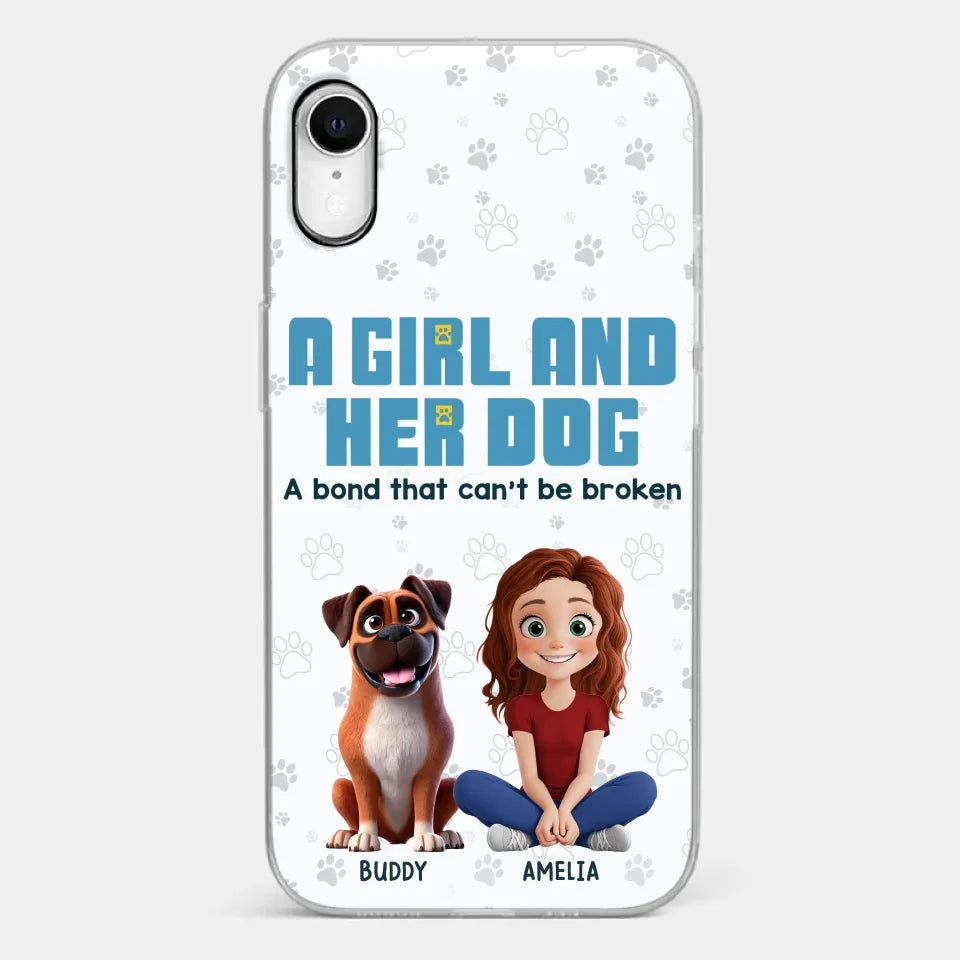 A Girl And Her Dogs - Dog Personalized Custom Clear Phone Case - Gift For Pet Owners, Pet Lovers