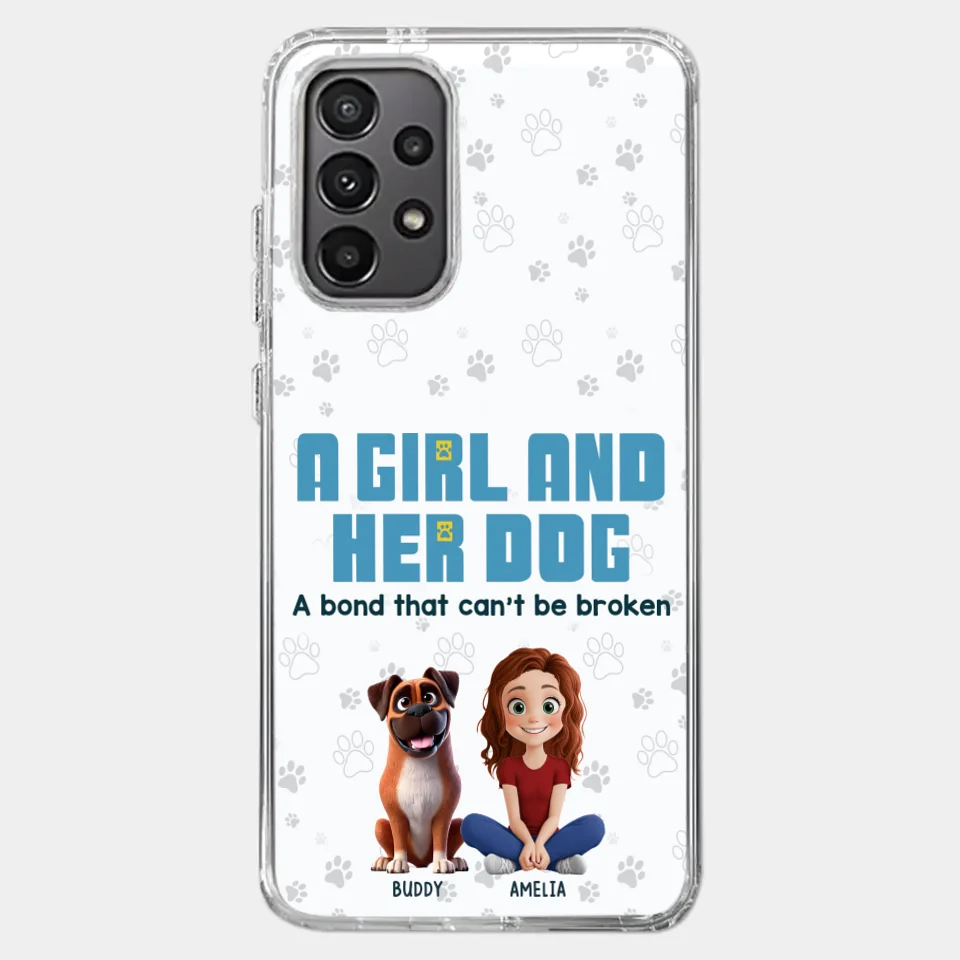 A Girl And Her Dogs - Dog Personalized Custom Clear Phone Case - Gift For Pet Owners, Pet Lovers