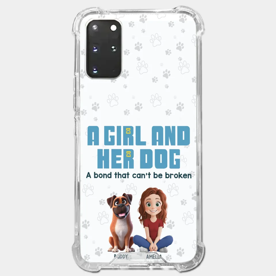 A Girl And Her Dogs - Dog Personalized Custom Clear Phone Case - Gift For Pet Owners, Pet Lovers