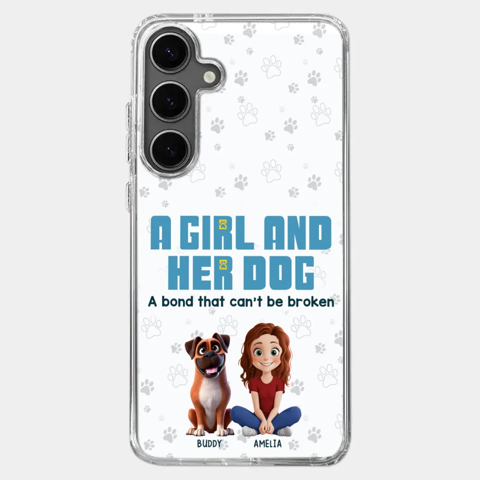 A Girl And Her Dogs - Dog Personalized Custom Clear Phone Case - Gift For Pet Owners, Pet Lovers