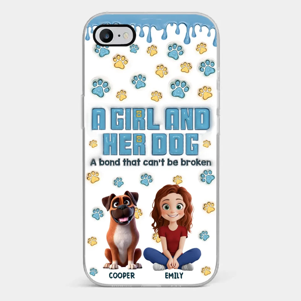 A Bond That Can't Be Broken - Dog Personalized Custom 3D Inflated Effect Printed Clear Phone Case - Gift For Pet Owners, Pet Lovers