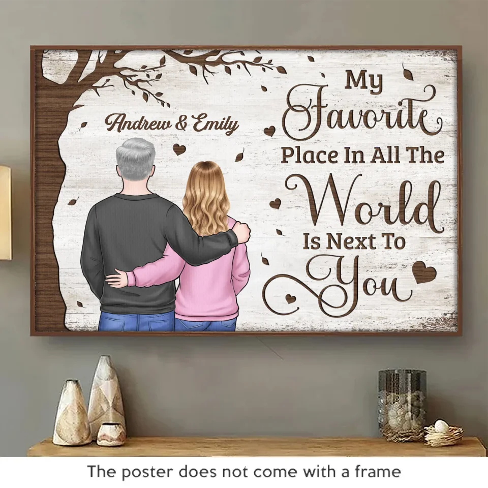 One Love, One Heart, One Destiny - Couple Personalized Custom Horizontal Poster - Christmas Gift For Husband Wife, Anniversary