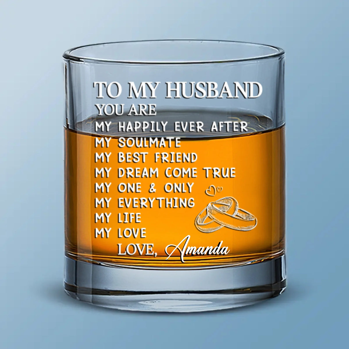 You Are My Happily Ever After - Couple Personalized Custom Whiskey Glass - Gift For Husband Wife, Anniversary