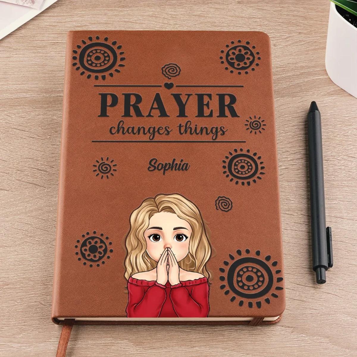 thumbnail image 2 of I Can Do Everything Zippered Classic LuxLeather Journal In Turquoise - Philippians 4:13 2 of 9