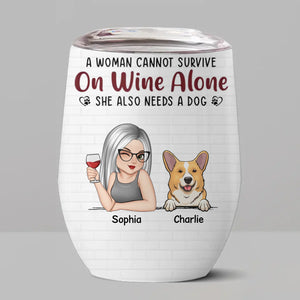 Happiness Is A Warm Puppy - Dog Personalized Custom Wine Tumbler - Gift For Pet Owners, Pet Lovers