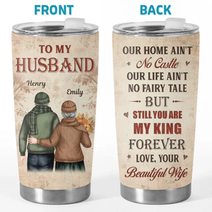 Love Is All We Need - Couple Personalized Custom Tumbler - Gift For Husband Wife, Anniversary