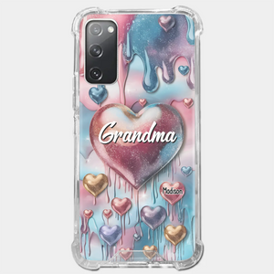 Forever In Grandmother's Heart - Family Personalized Custom 3D Inflated Effect Printed Clear Phone Case - Gift For Mom, Grandma