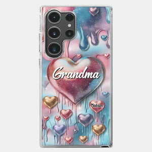 Forever In Grandmother's Heart - Family Personalized Custom 3D Inflated Effect Printed Clear Phone Case - Gift For Mom, Grandma