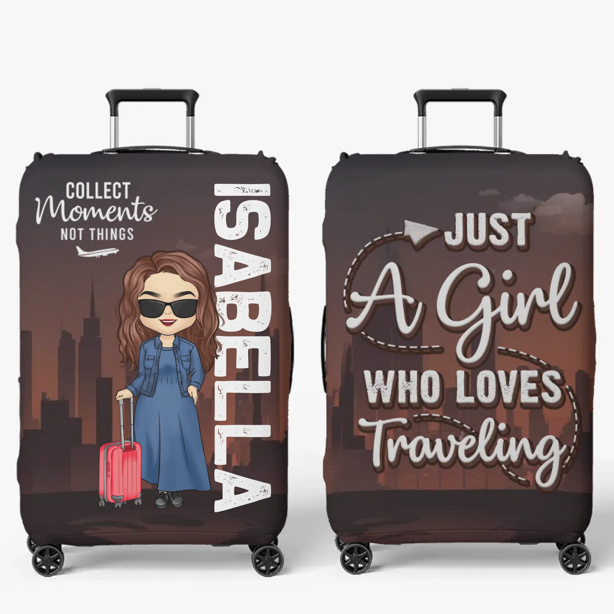 Chase What Makes Your Spirit Soar - Travel Personalized Custom Luggage Cover - Summer Vacation Gift, Gift For Adventure Travel Lovers