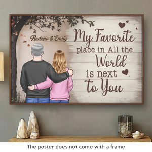 I Feel Complete When I’m With You - Couple Personalized Custom Horizontal Poster - Gift For Husband Wife, Anniversary