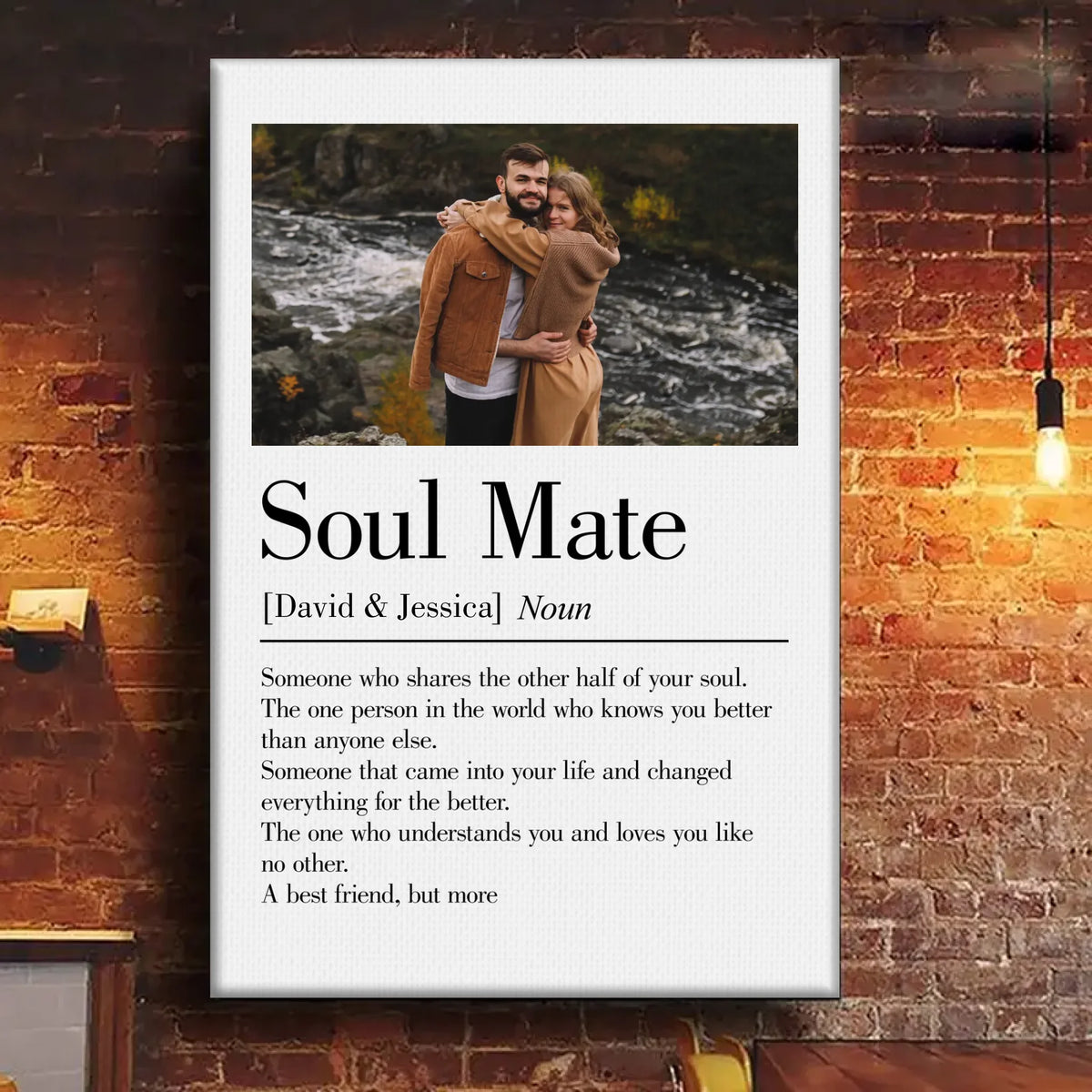 Custom Photo Soul Mate Came Into Your Life And Changed Everything For The Better - Couple Personalized Custom Vertical Poster - Gift For Husband Wife, Anniversary