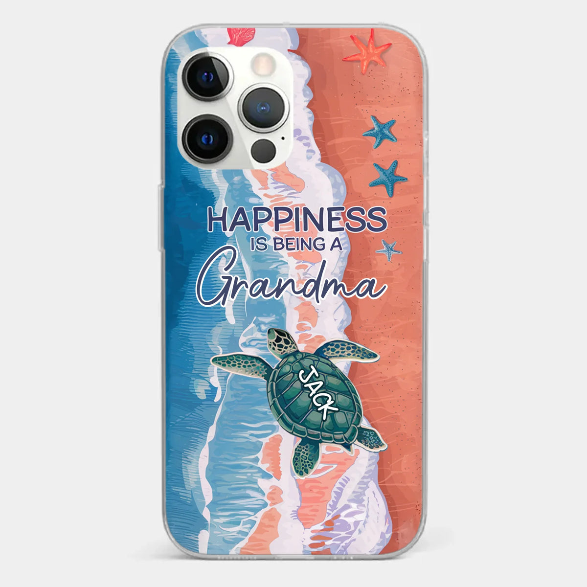 Happiness Is Being A Grandma - Family Personalized Custom 3D Inflated Effect Printed Clear Phone Case - Gift For Mom, Grandma