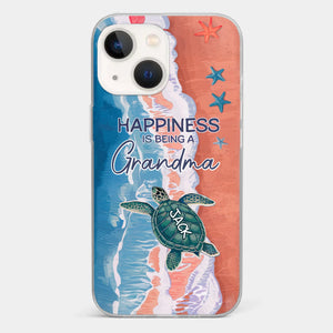 Happiness Is Being A Grandma - Family Personalized Custom 3D Inflated Effect Printed Clear Phone Case - Gift For Mom, Grandma